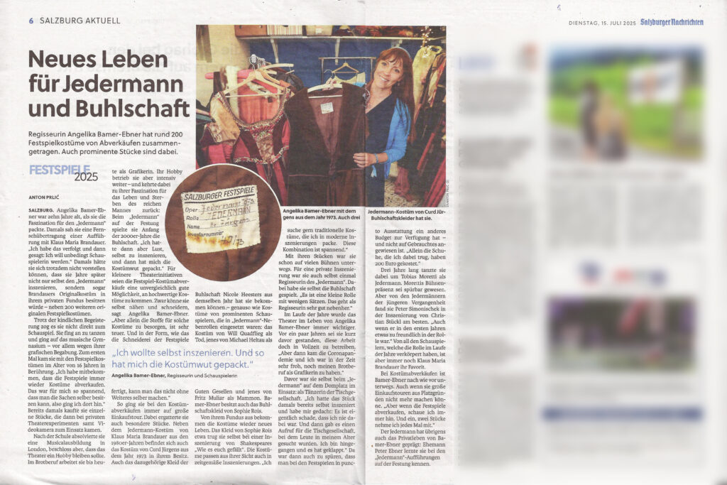Neues Leben für Jedermann und Buhlschaft, SN-Bericht vom 15.07.2025